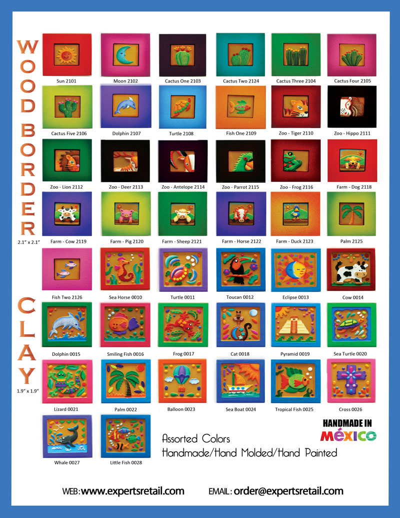 Magic Clay Magnets: Handmade - Hand Molded - Hnad Painted